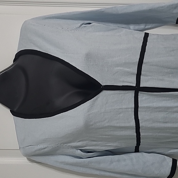 💲1️⃣ Liz Lange Maternity Light Blue Knit Cardigan Cotton/Rayon Blend Sz Small - Picture 2 of 8